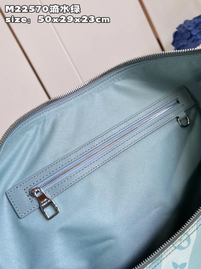 KEEPALL BANDOULIERE 50 BAG IN MONOGRAM AQUAGARDEN M22570 - LW374 DISCOVERY BACKPACK PM SKY BLUE MONOGRAM CANVAS