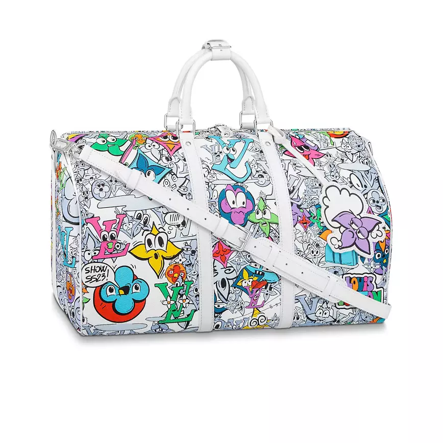 KEEPALL BANDOULIERE BAG 50 MATERIAL MONOGRAM COMICS CANVAS - LW365 DISCOVERY BACKPACK PM SKY BLUE MONOGRAM CANVAS