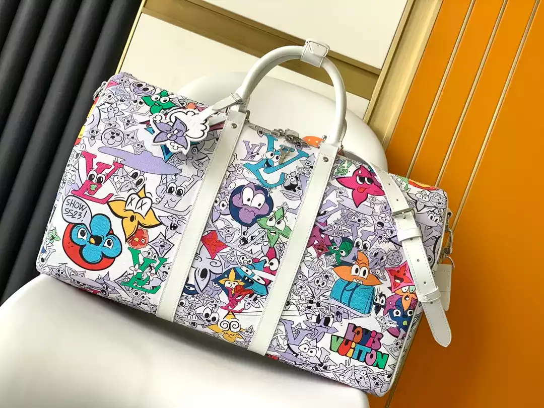 KEEPALL BANDOULIERE BAG 50 MATERIAL MONOGRAM COMICS CANVAS - LW365 DISCOVERY BACKPACK PM SKY BLUE MONOGRAM CANVAS