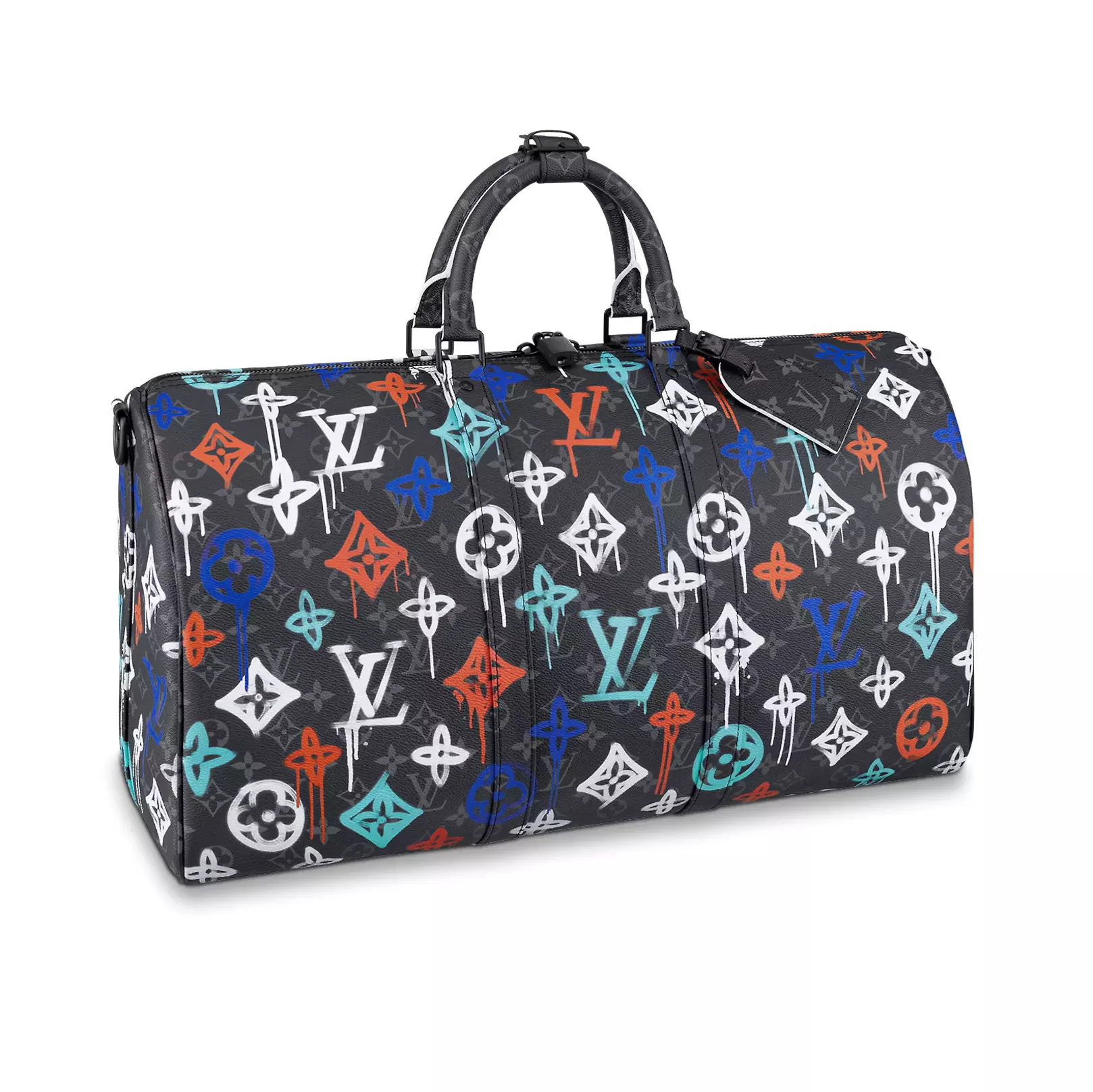 KEEPALL BANDOULIERE BAG 50 ORANGE LV GRAFFITI PATTERN - LW366 DISCOVERY BACKPACK PM SKY BLUE MONOGRAM CANVAS