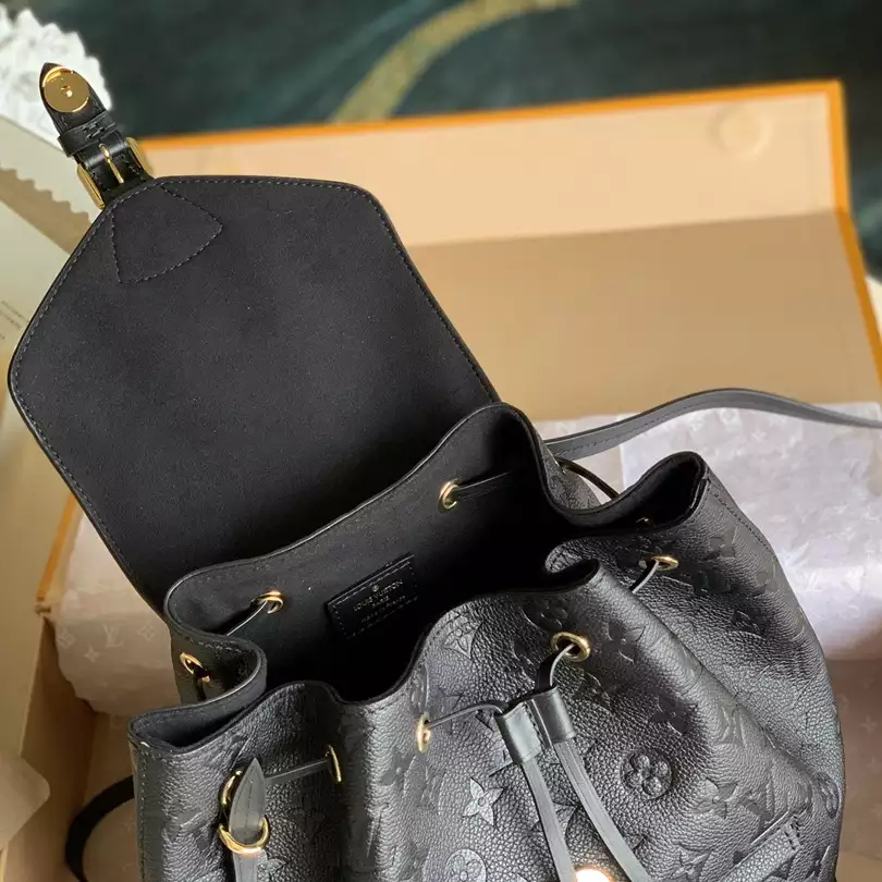 MONTSOURIS BACKPACK BLACK MONOGRAM EMPREINTE M45205 - LW346 DISCOVERY BACKPACK PM SKY BLUE MONOGRAM CANVAS