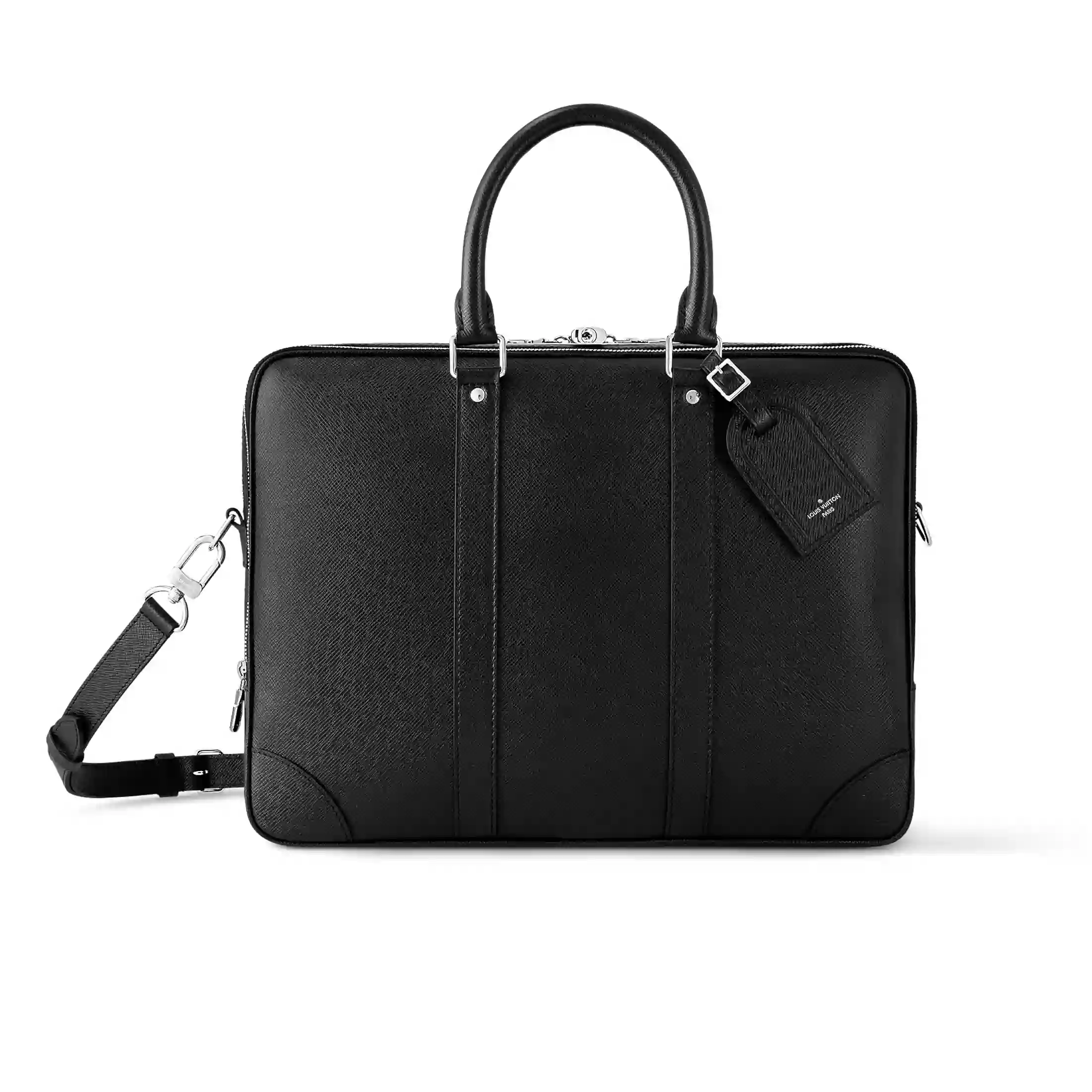 PORTE DOCUMENTS VOYAGE BLACK TAIGA COWHIDE LEATHER M30967 - LW322 DISCOVERY BACKPACK PM SKY BLUE MONOGRAM CANVAS