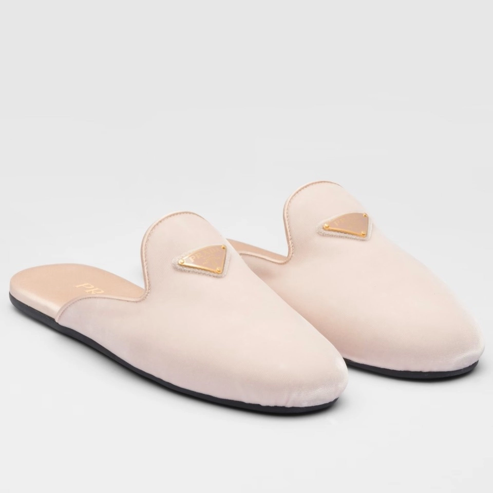 PRADA WOMEN'S SLIPPERS IN NUDE VELVET - PSD073