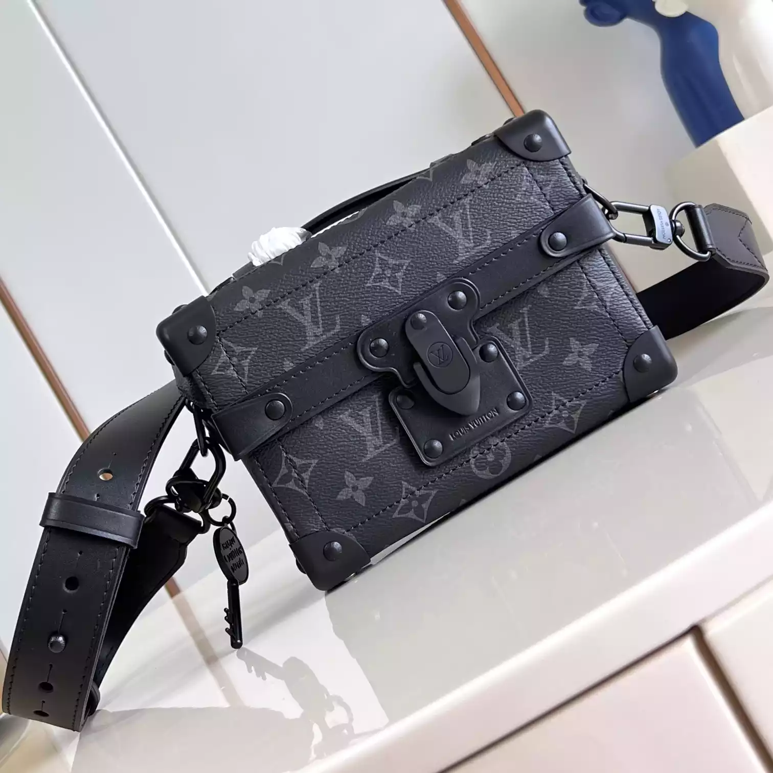 SOUL TRUNK BLACK MONOGRAM ECLIPSE CANVAS M11743 - LW438 DISCOVERY BACKPACK PM SKY BLUE MONOGRAM CANVAS