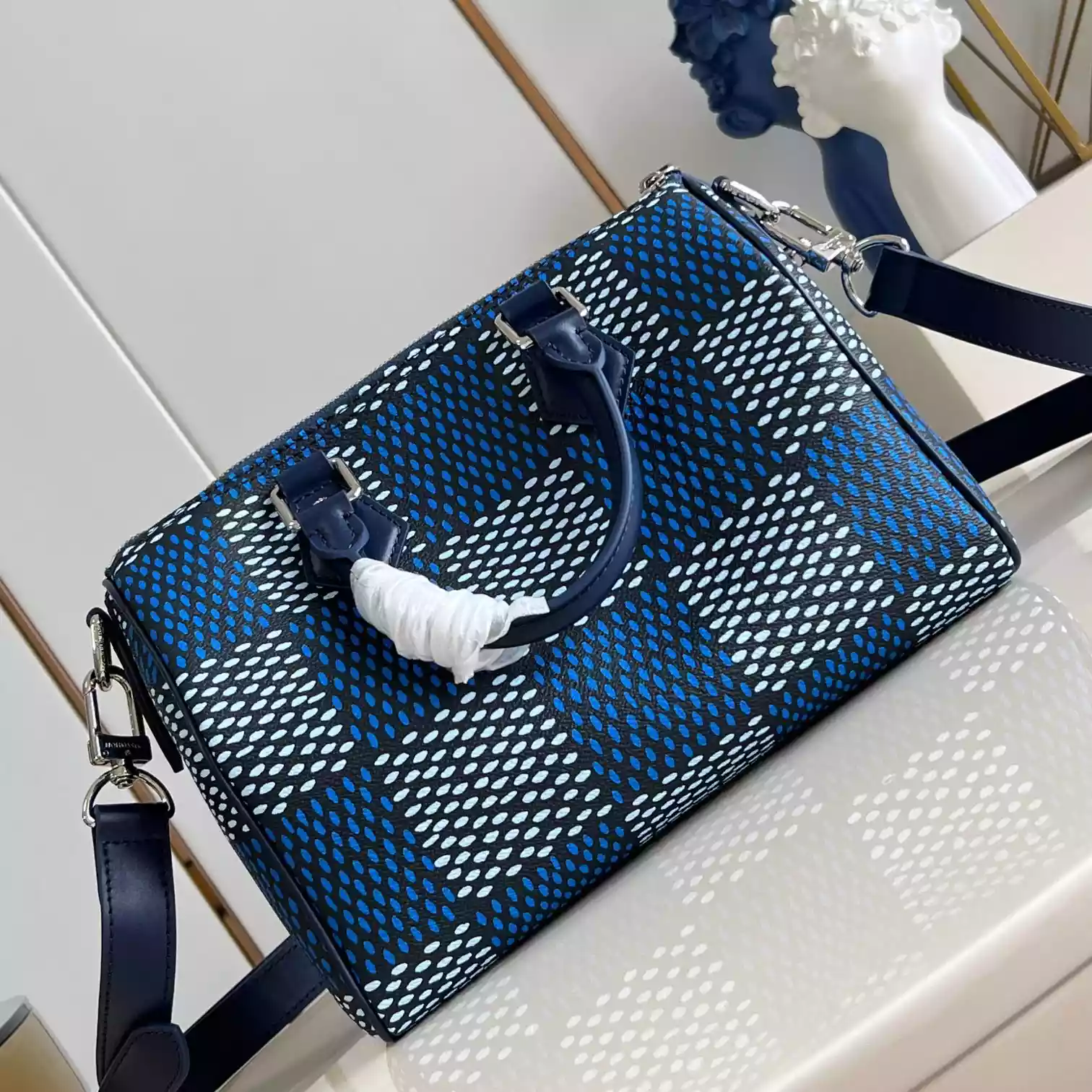 SPEEDY 25 BANDOULIERE BLUE DAMIER HERITAGE CANVAS N40691 - LW432 DISCOVERY BACKPACK PM SKY BLUE MONOGRAM CANVAS