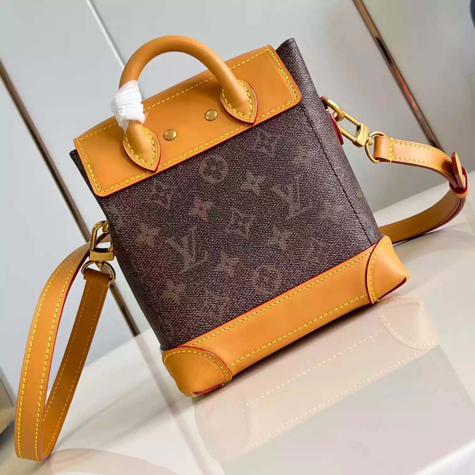 STEAMER 15 BROWN MONOGRAM DUST CANVAS M11630 - LW436 DISCOVERY BACKPACK PM SKY BLUE MONOGRAM CANVAS