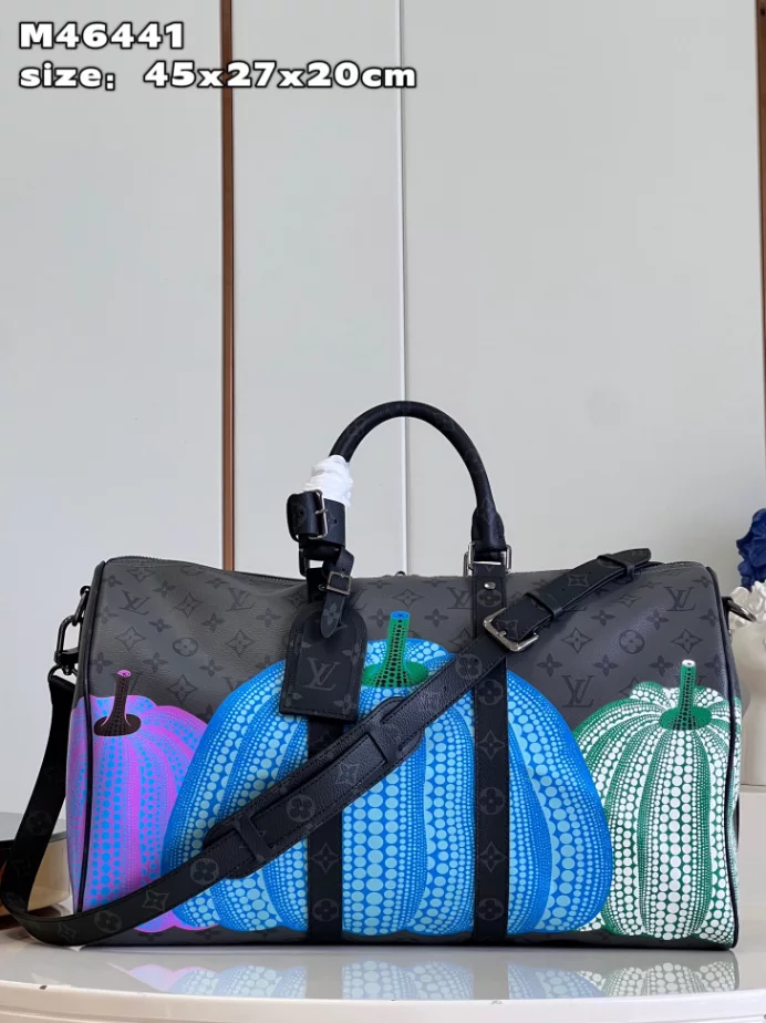 X YAYOI KUSAMA KEEPALL 45 M46441 - LW363 DISCOVERY BACKPACK PM SKY BLUE MONOGRAM CANVAS