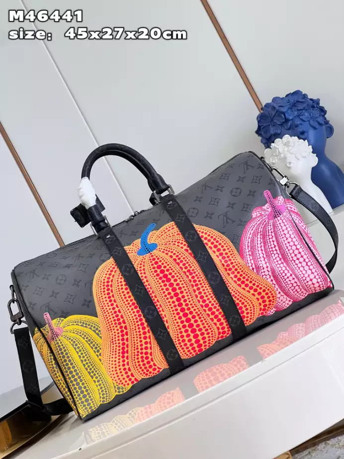 X YAYOI KUSAMA KEEPALL 45 M46441 - LW363 DISCOVERY BACKPACK PM SKY BLUE MONOGRAM CANVAS