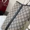 GUCCI GG CANVAS EMBLEM MAXI TOTE BAG BEIGE/BLACK 2025 - BG110 GUCCI GG CANVAS EMBLEM MAXI TOTE BAG BEIGE/BLACK 2025