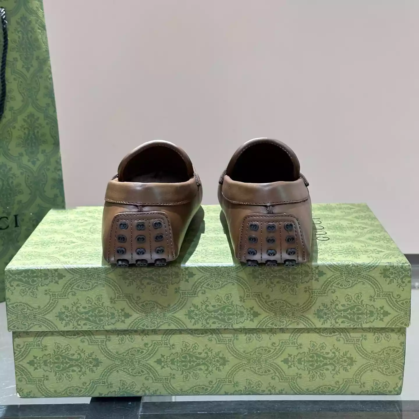 DRIVER WITH HORSEBIT BROWN LEATHER - GL097