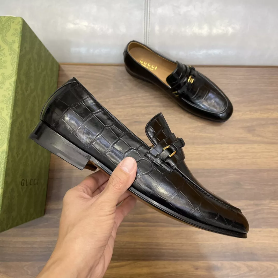 MEN'S LOAFERS WITH INTERLOCKING G BLACK - GL115