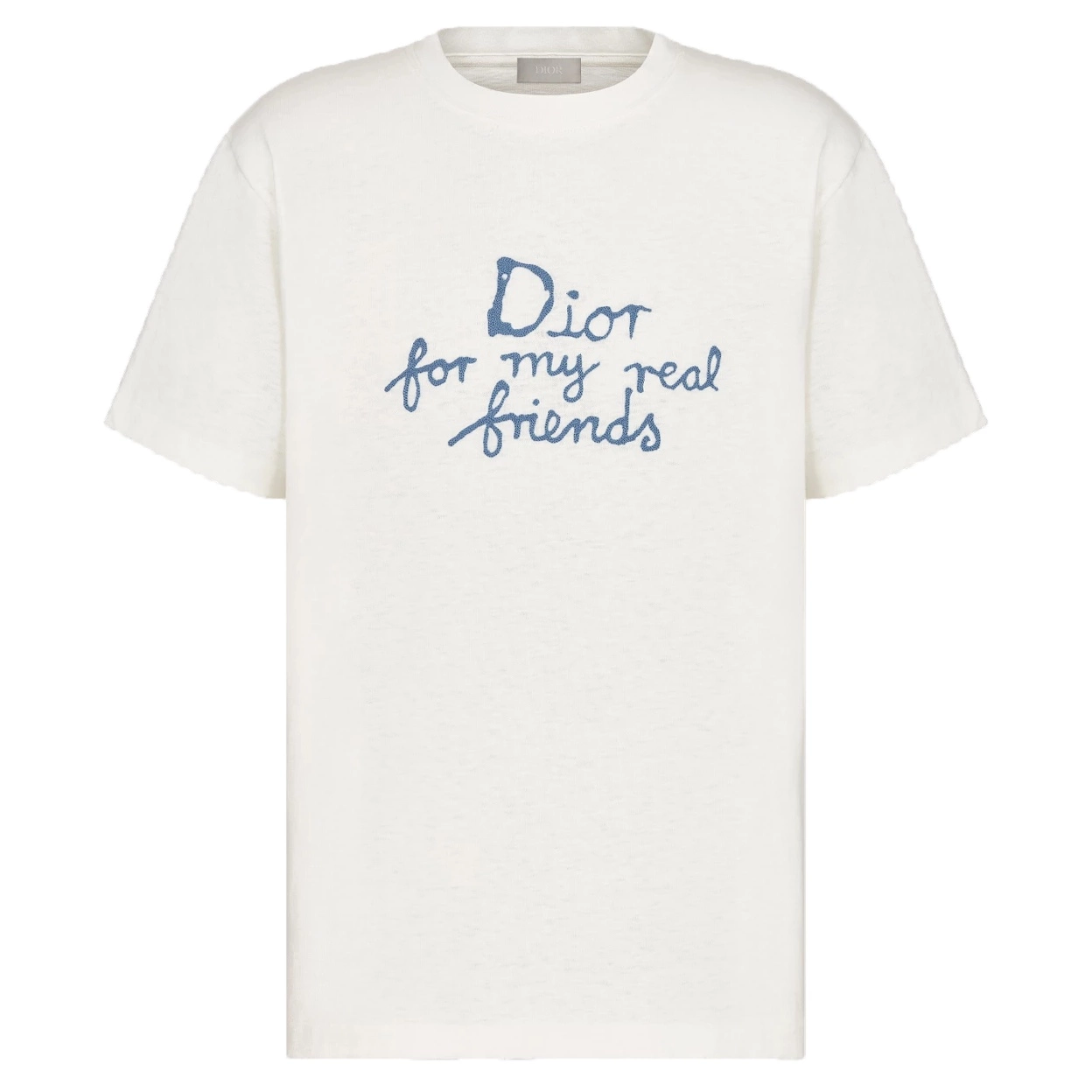 DI0R AND HYLTON NEL T-SHIRT, RELAXED FIT WHITE COTTON JERSEY - DOT050