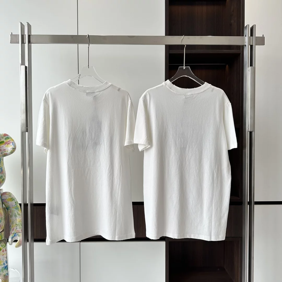 DI0R AND HYLTON NEL T-SHIRT, RELAXED FIT WHITE COTTON JERSEY - DOT050