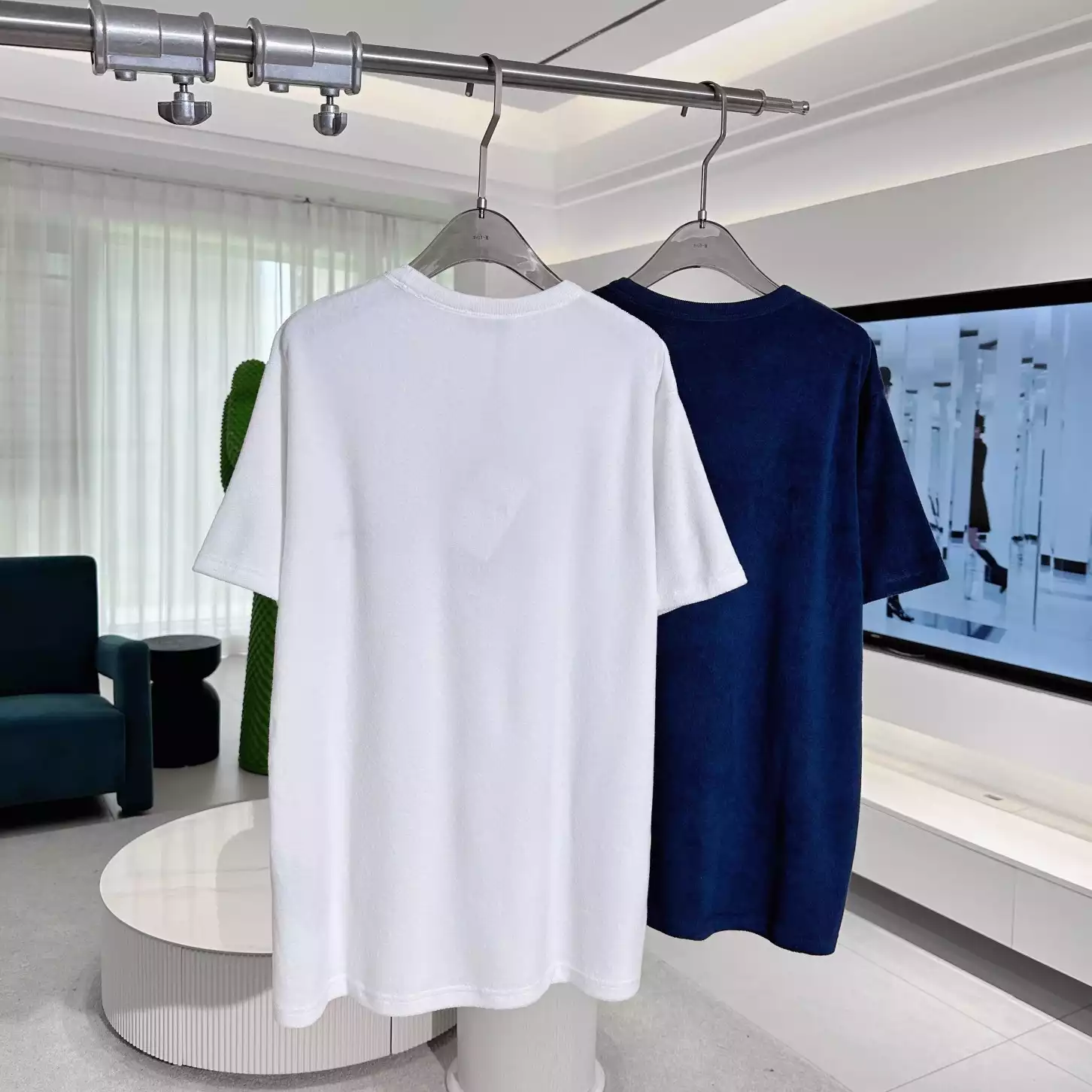 DIOR COUTURE T-SHIRT, RELAXED FIT WHITE TERRY COTTON - DOT038