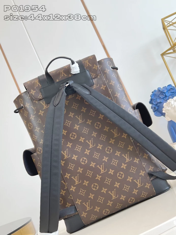 LOUIS VUITTON CHRISTOPHER MM MONOGRAM ECLIPSE - LW457 DISCOVERY BACKPACK PM SKY BLUE MONOGRAM CANVAS