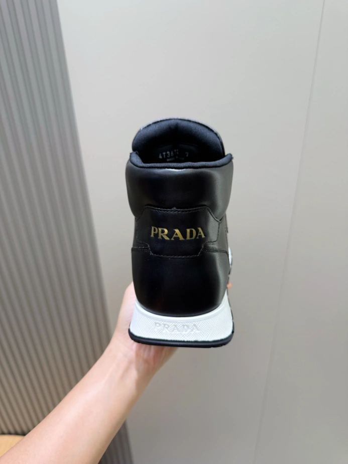 PRADA BRUSHED LEATHER SNEAKERS - PRS072